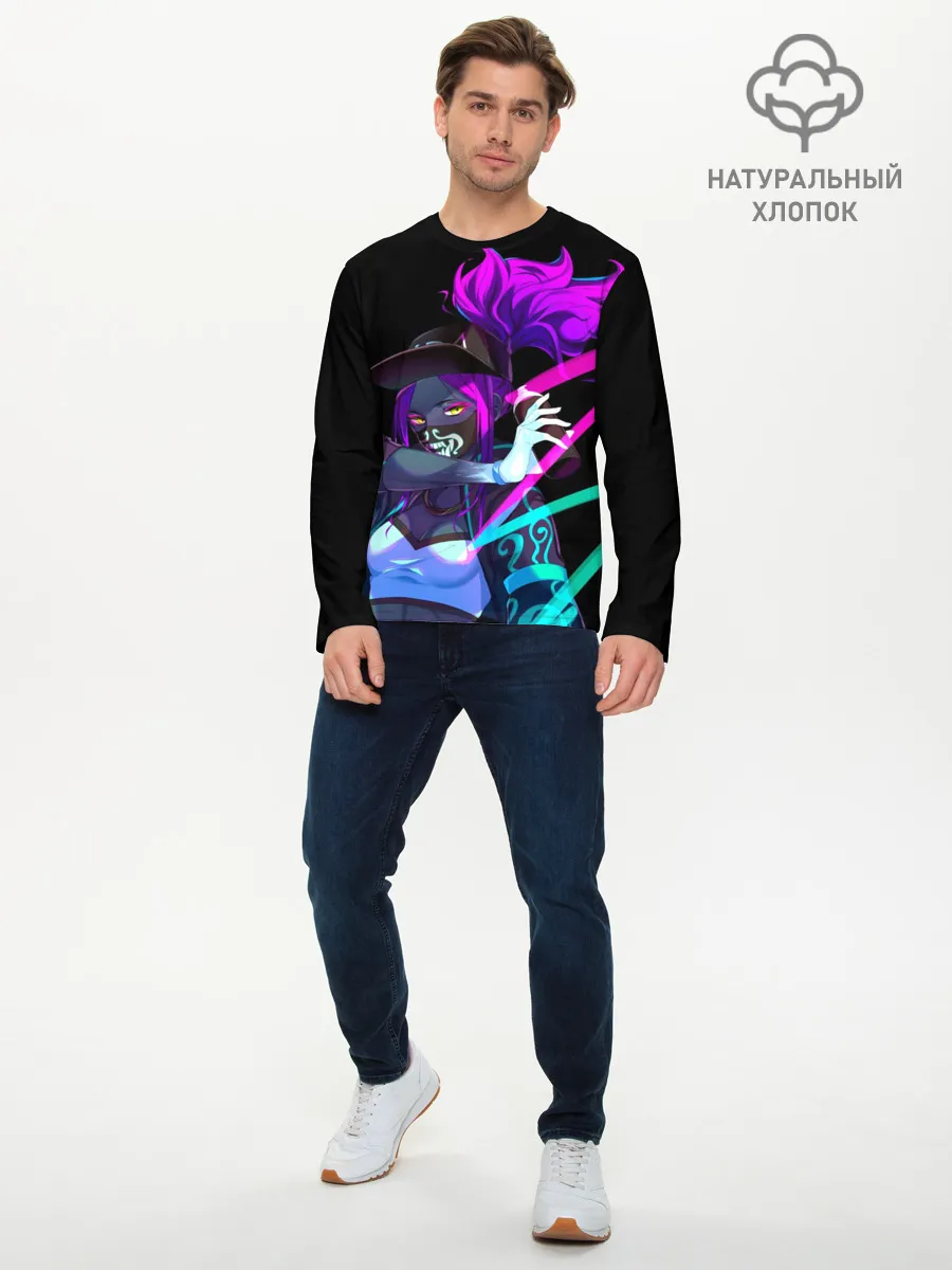 Мужской лонгслив базовый / KDA. Akali