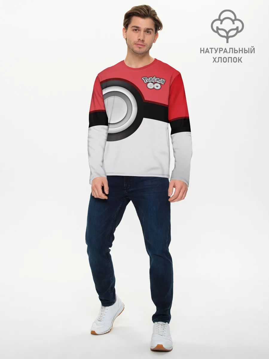 Мужской лонгслив базовый / Pokemon GO