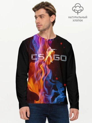 Мужской лонгслив базовый / Counter Strike