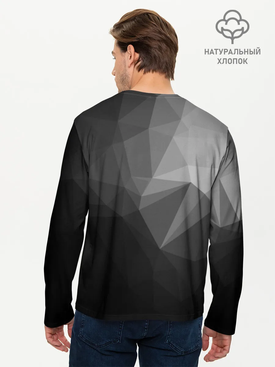Мужской лонгслив базовый / Poly Abstract