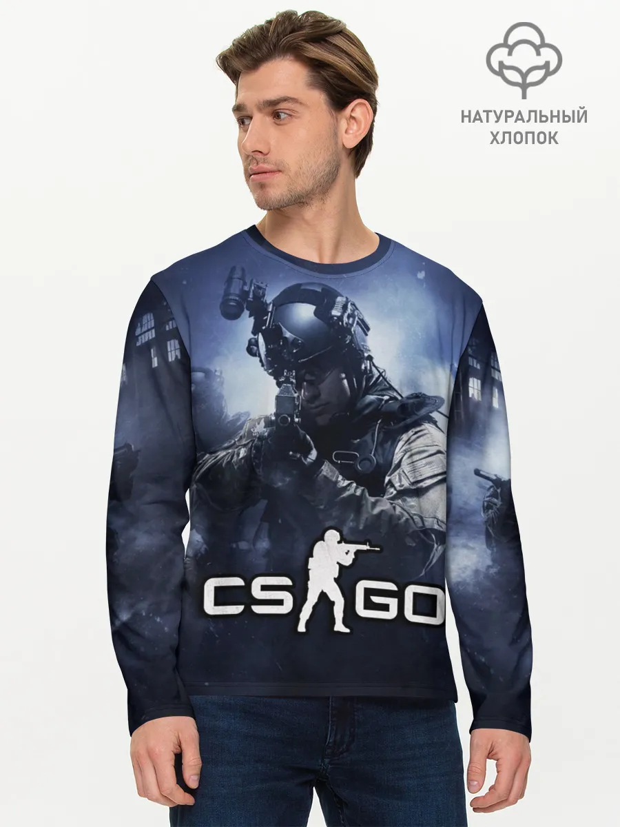 Мужской лонгслив базовый / Counter Strike