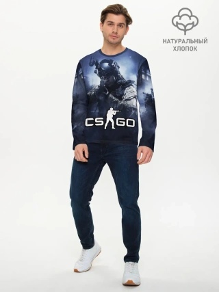 Мужской лонгслив базовый / Counter Strike