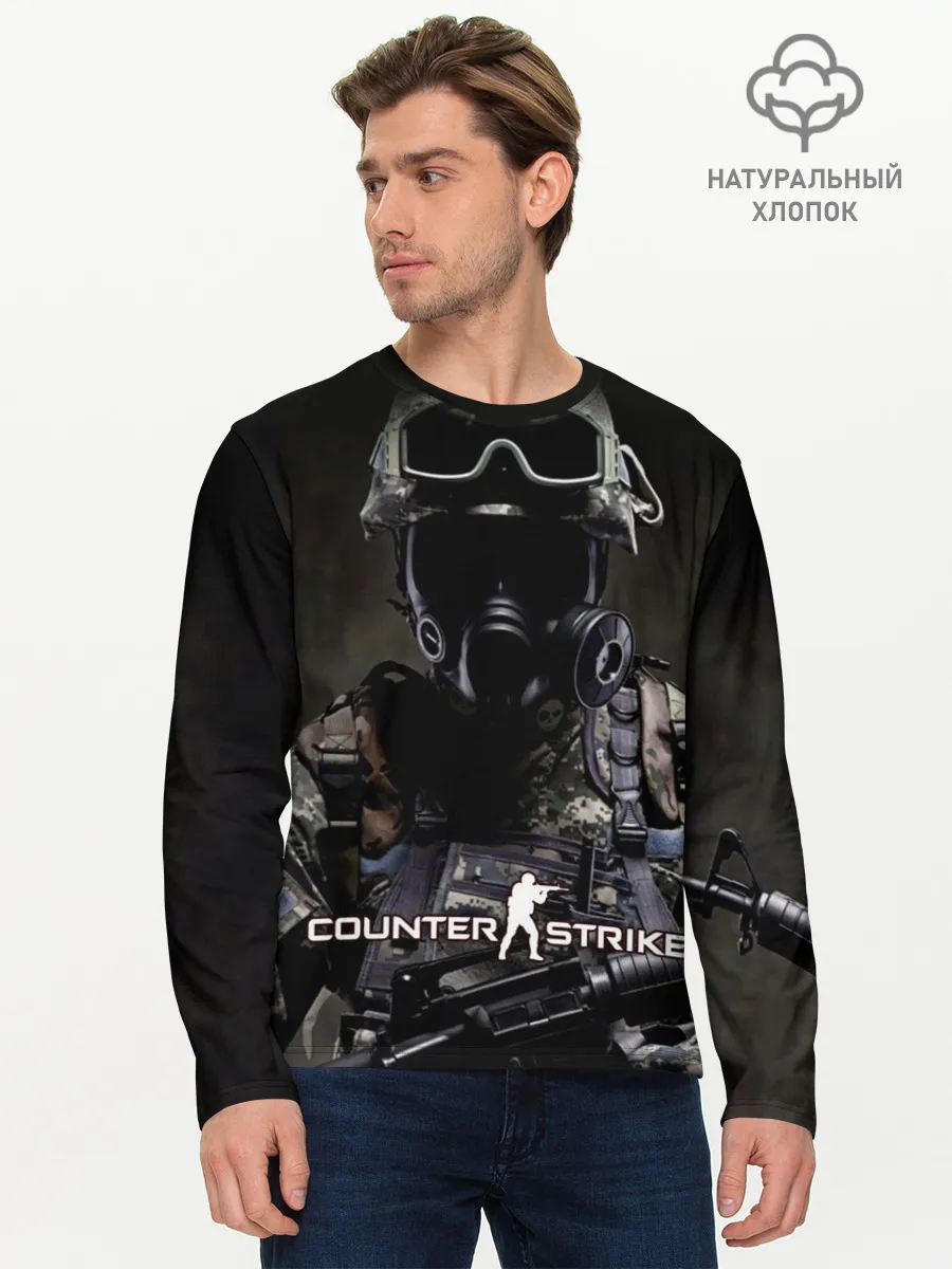 Мужской лонгслив базовый / Counter Strike
