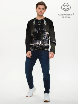Мужской лонгслив базовый / Counter Strike