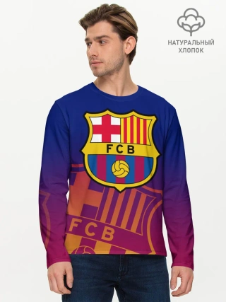Мужской лонгслив базовый / Барселона