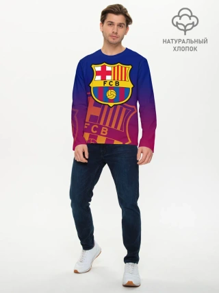 Мужской лонгслив базовый / Барселона