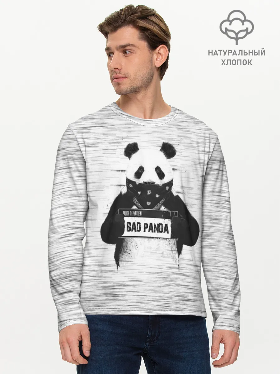 Мужской лонгслив базовый / BAD PANDA