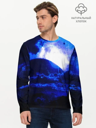 Мужской лонгслив базовый / Космический закат