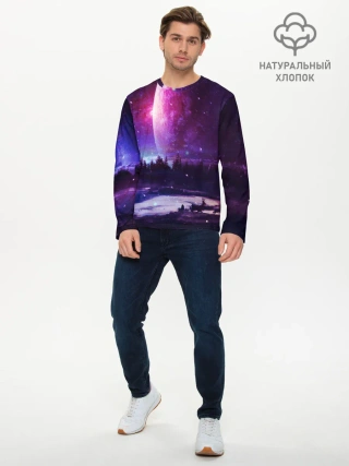 Мужской лонгслив базовый / Северный закат