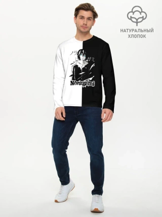 Мужской лонгслив базовый / БЕЗДОМНЫЙ БОГ. Черное и Белое