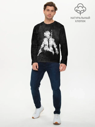 Мужской лонгслив базовый / PUBG брызги красок