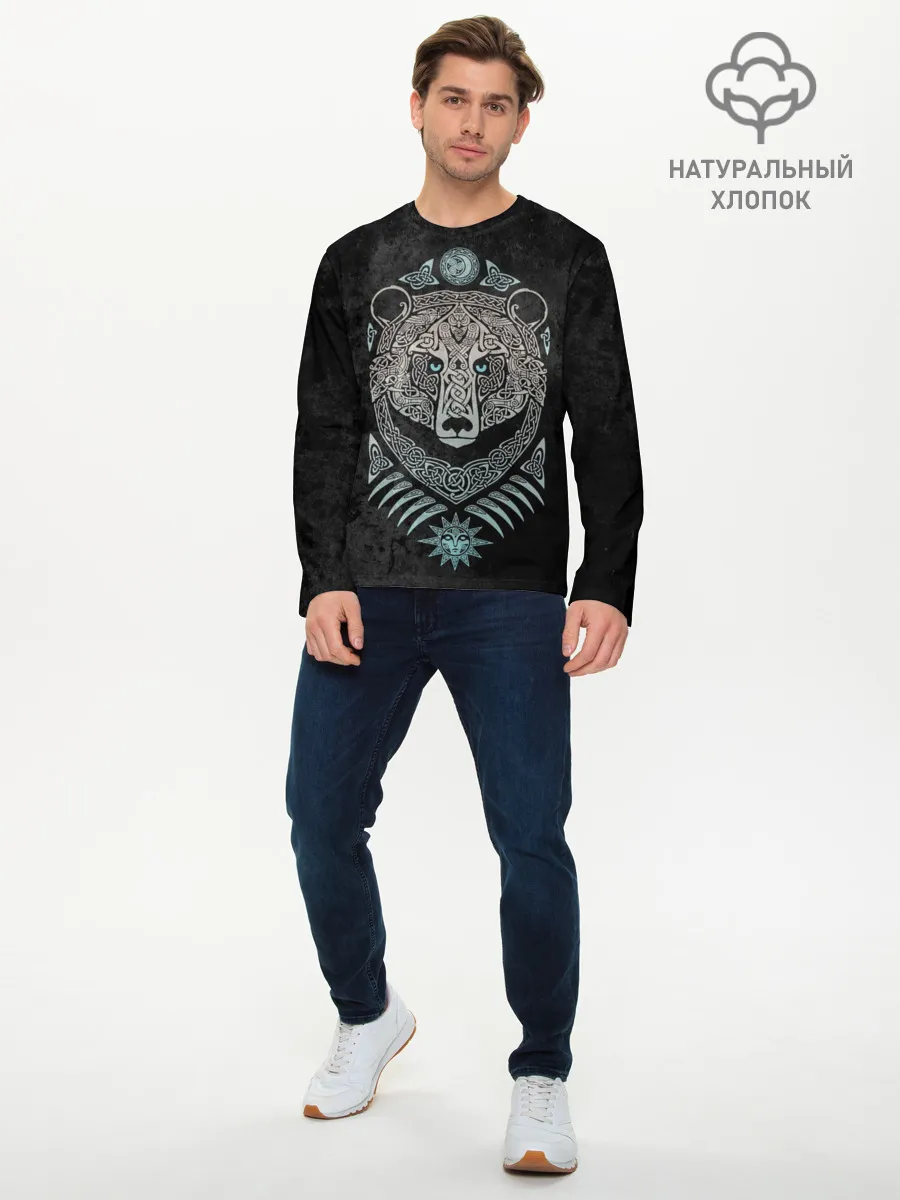 Мужской лонгслив базовый / Русь великая
