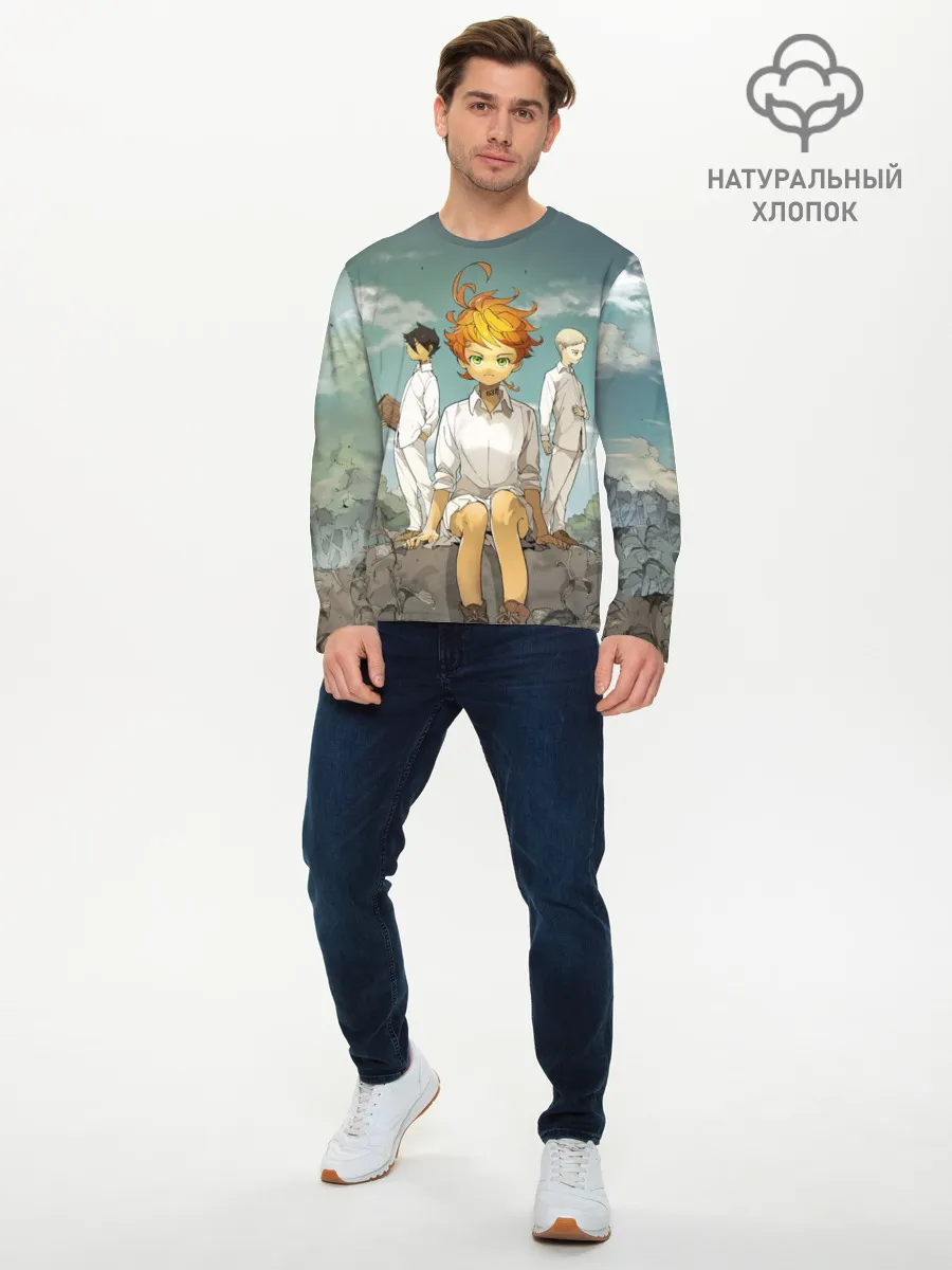 Мужской лонгслив базовый / The Promised Neverland