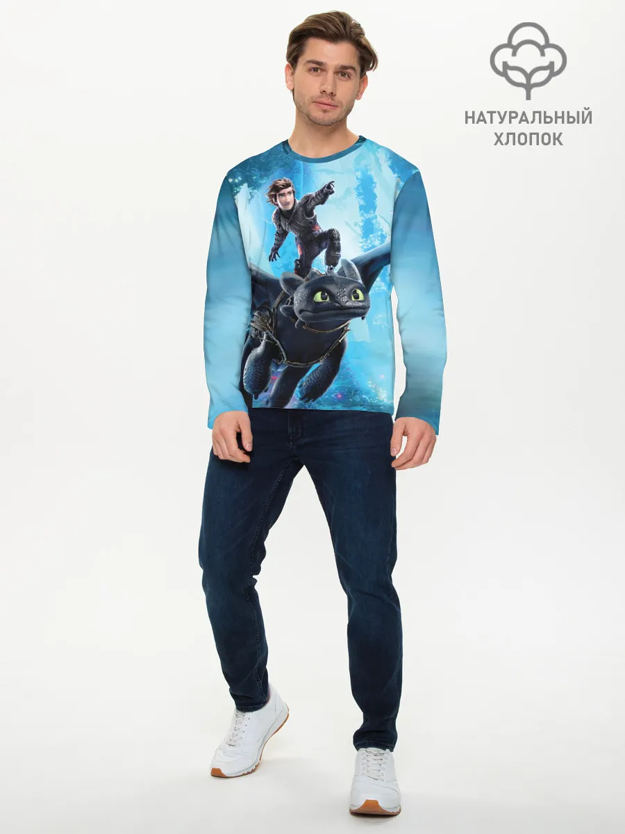 Мужской лонгслив базовый / Как приручить дракона
