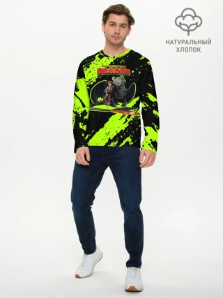 Мужской лонгслив базовый / Как приручить дракона