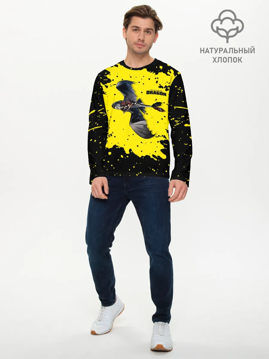 Мужской лонгслив базовый / Как приручить дракона