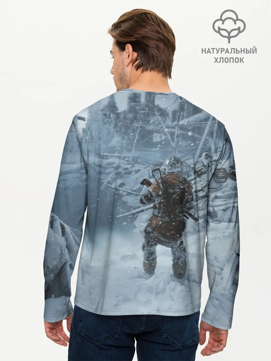 Мужской лонгслив базовый / Метро Исход