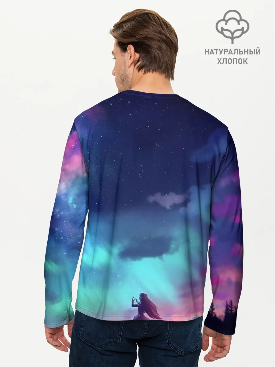 Мужской лонгслив базовый / Фейри Тейл рассвет