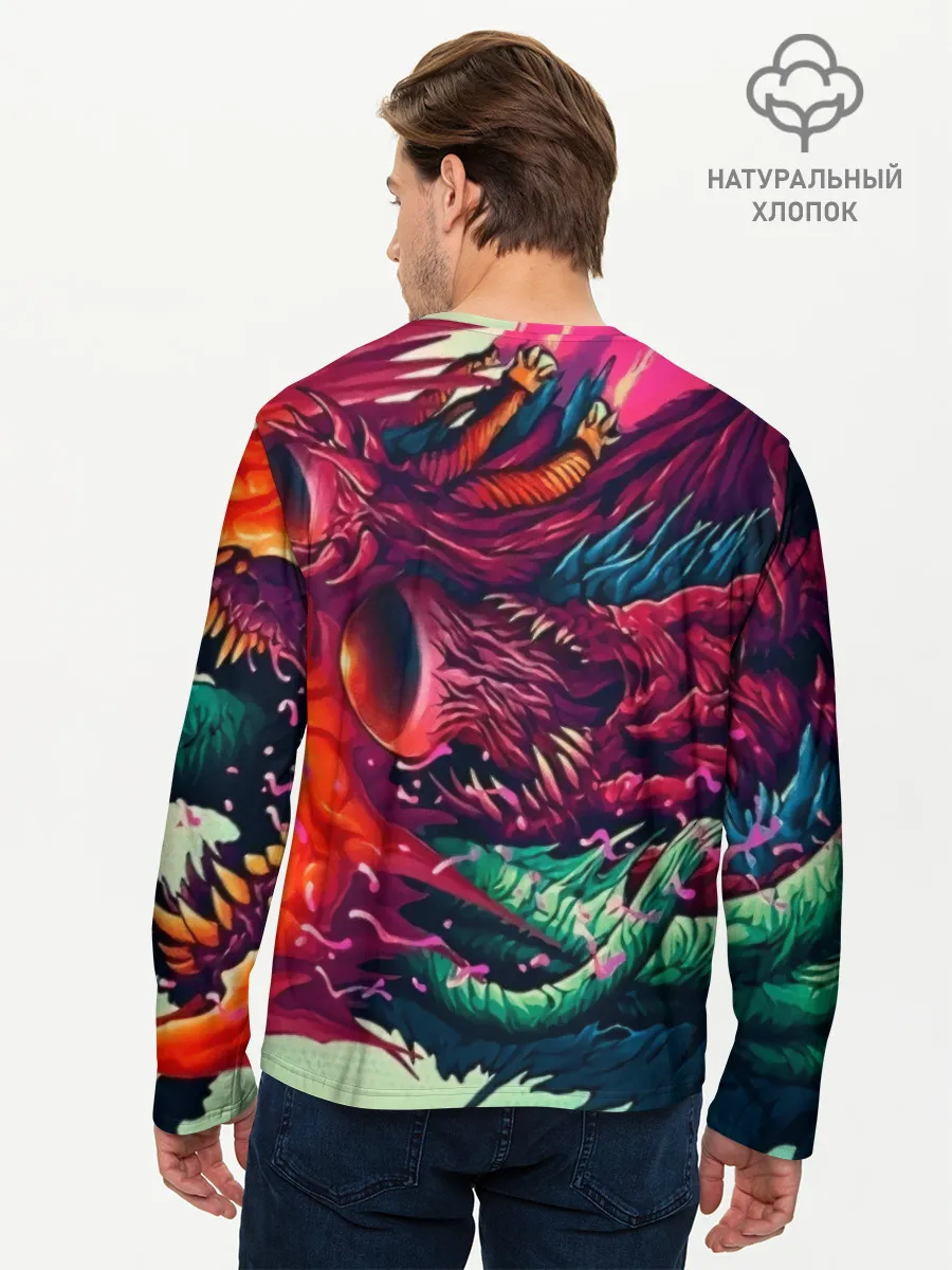 Мужской лонгслив базовый / CS GO hyper beast skin