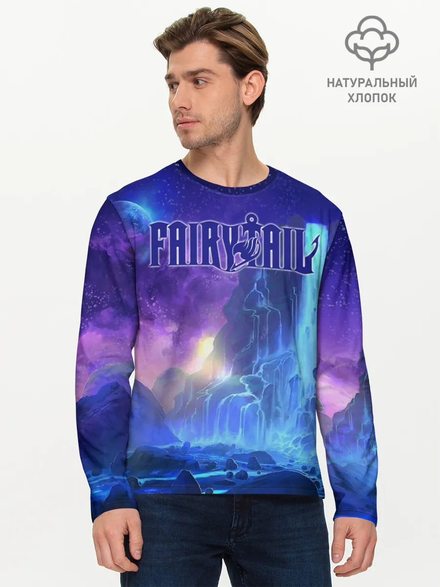 Мужской лонгслив базовый / Водопад Фейри Тейл