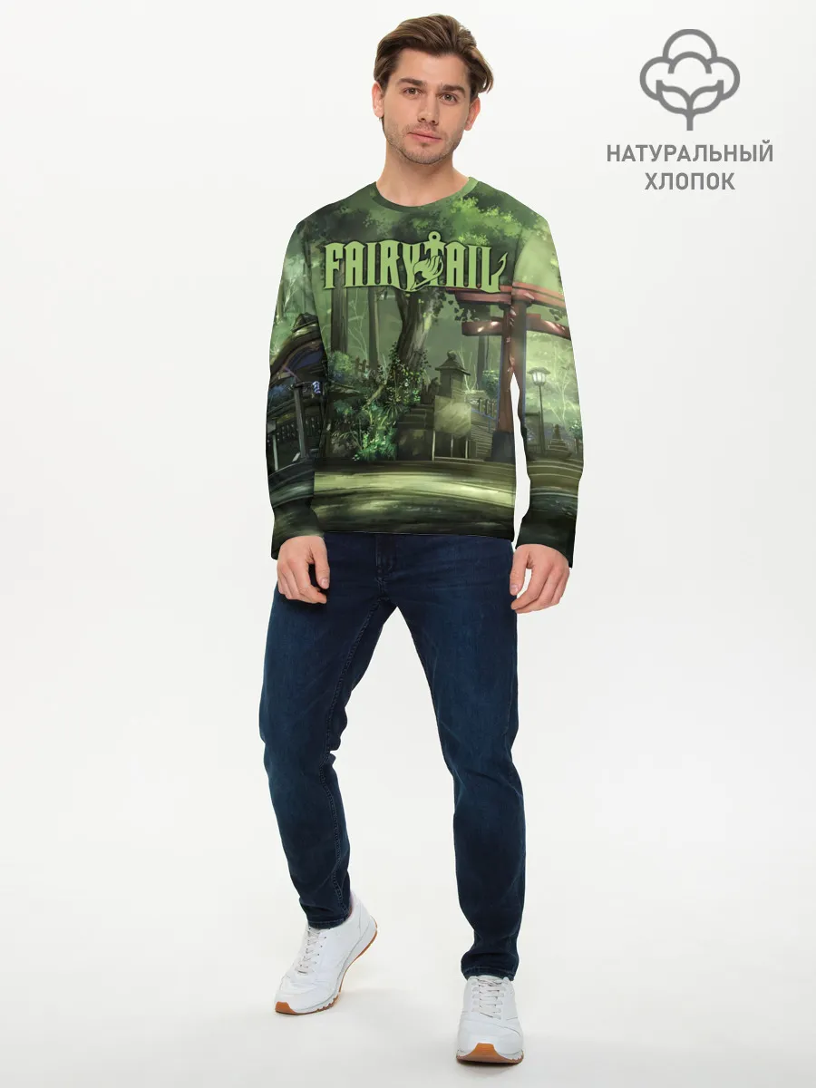 Мужской лонгслив базовый / Фейри Тейл лес