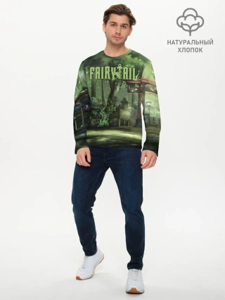 Мужской лонгслив базовый / Фейри Тейл лес