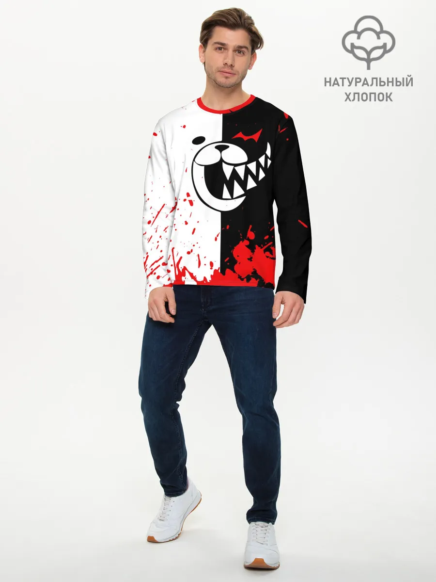 Мужской лонгслив базовый / MONOKUMA Blood