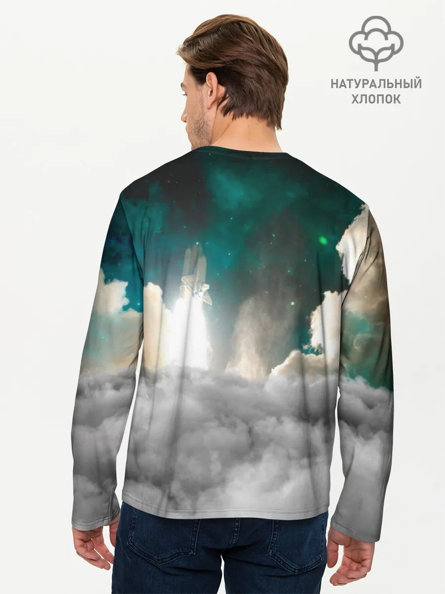 Мужской лонгслив базовый / Elon Musk Thinker