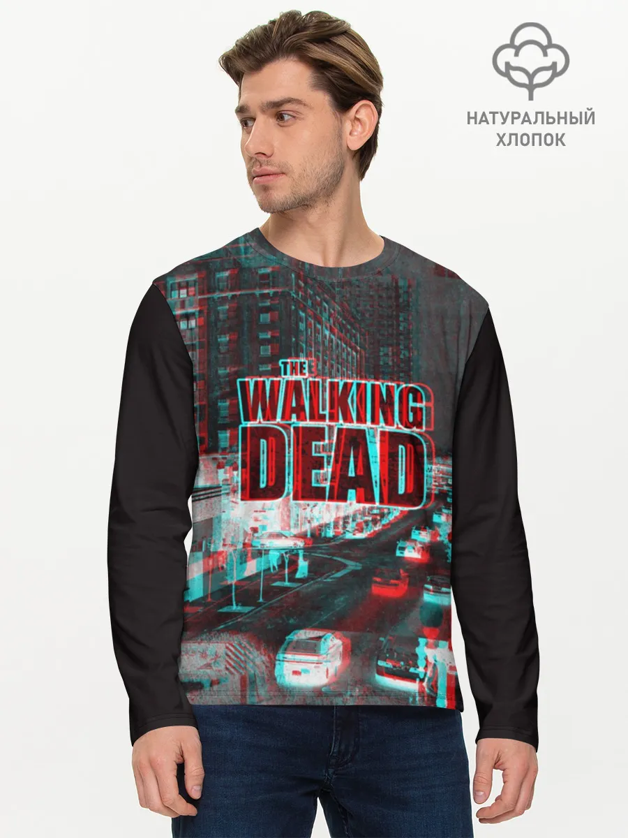 Мужской лонгслив базовый / the walking dead glitch