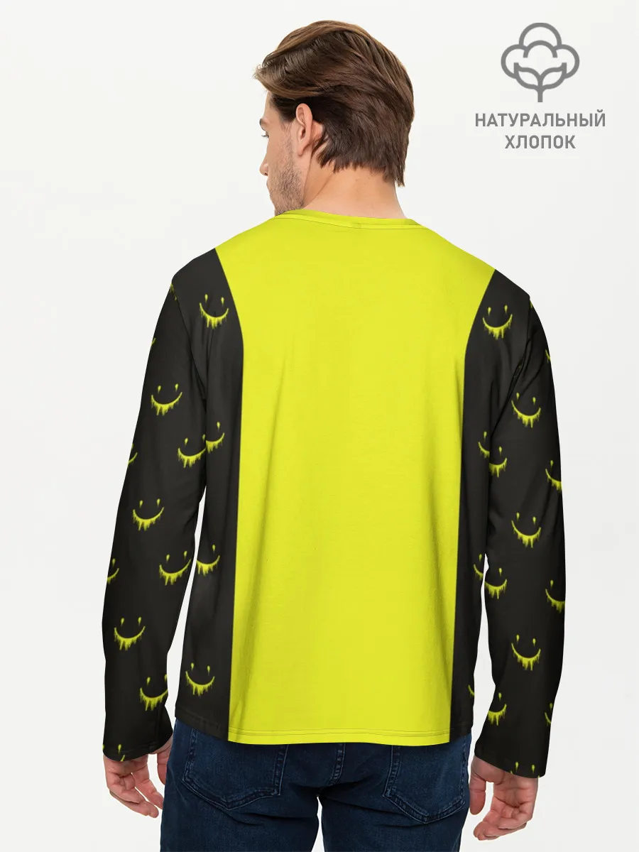 Мужской лонгслив базовый / Смайлик