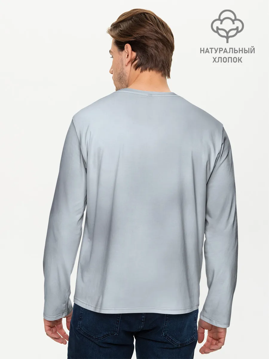 Мужской лонгслив базовый / Котенок