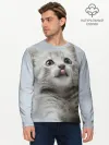 Мужской лонгслив базовый / Котенок