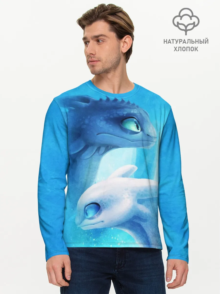 Мужской лонгслив базовый / как приручить дракона