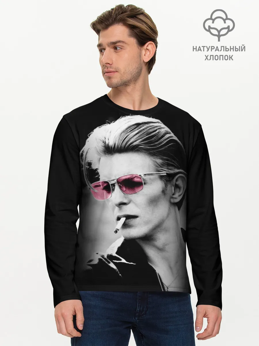 Мужской лонгслив базовый / Дэвид Боуи