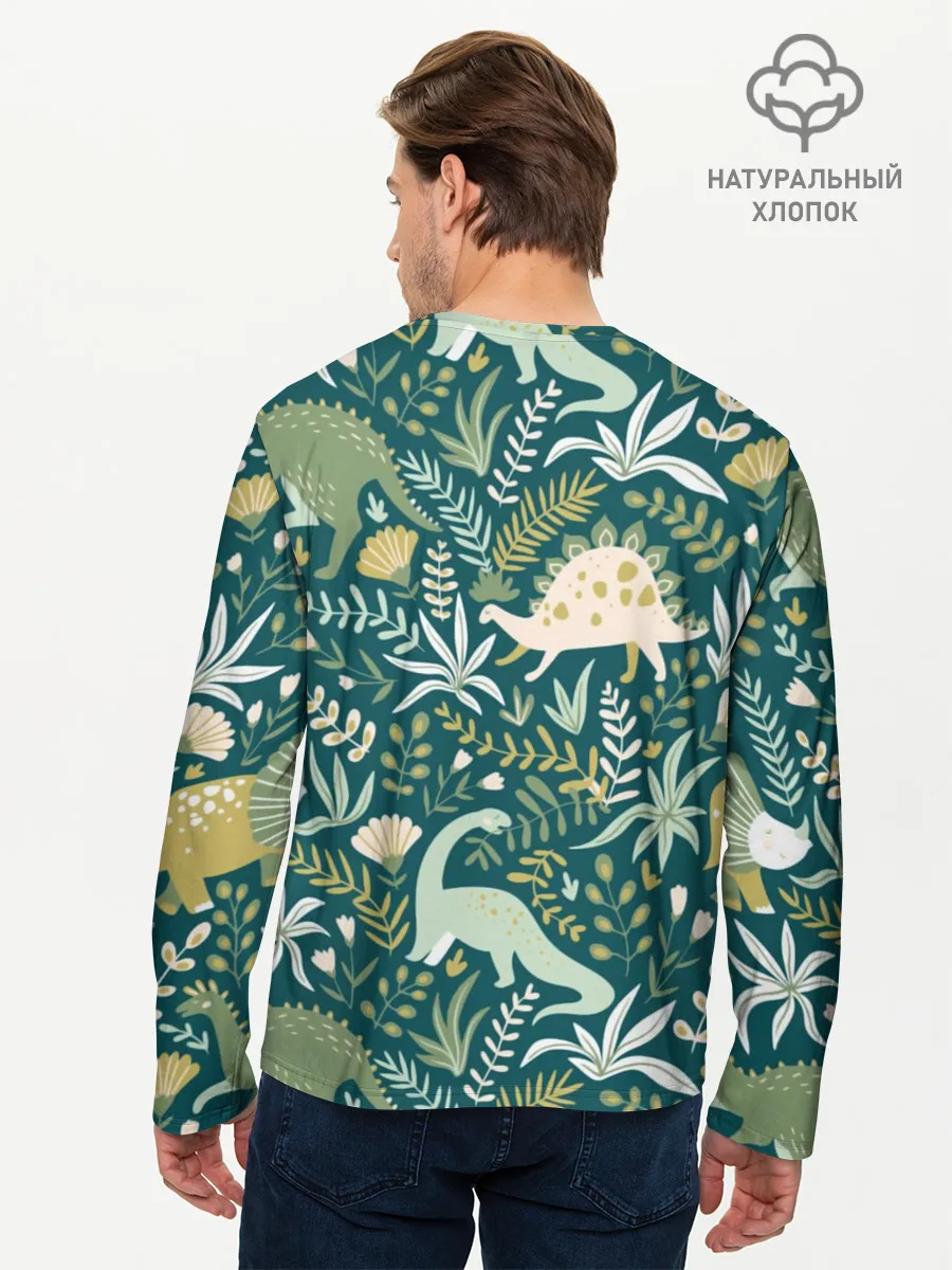 Мужской лонгслив базовый / Динозавры