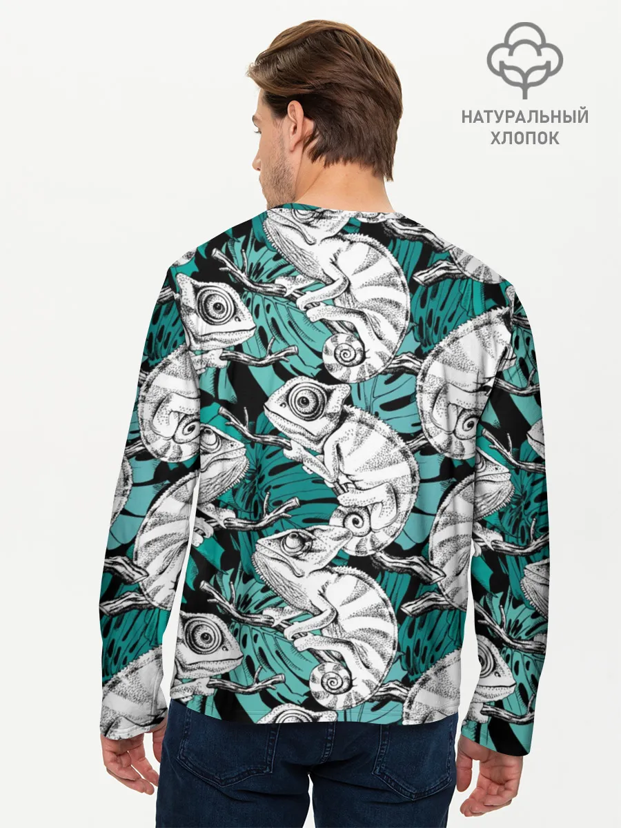 Мужской лонгслив базовый / Хамелеоны