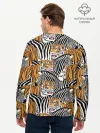 Мужской лонгслив базовый / Тигры и зебры