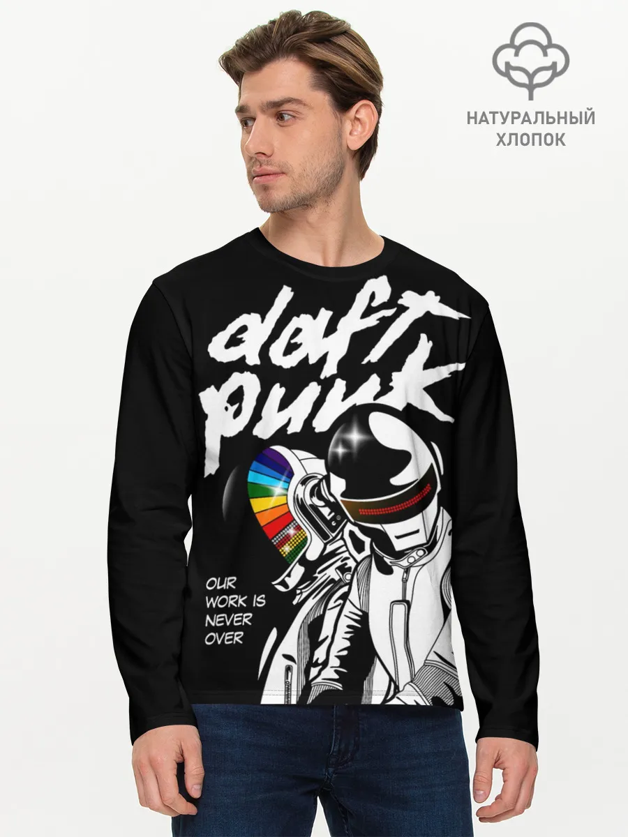 Мужской лонгслив базовый / Daft Punk