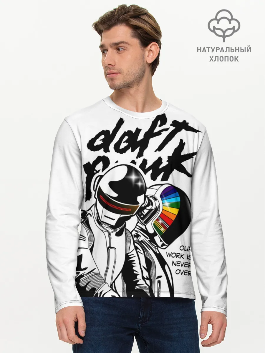 Мужской лонгслив базовый / Daft Punk
