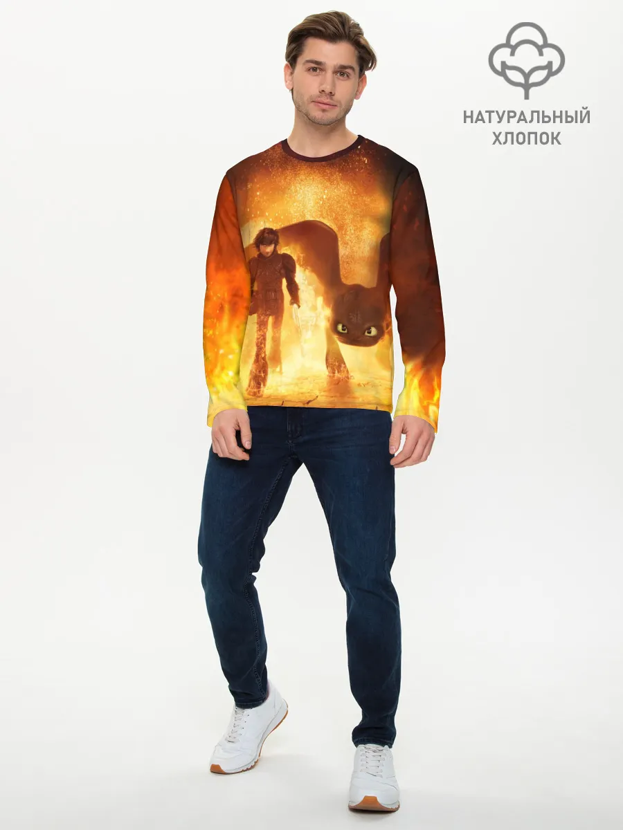 Мужской лонгслив базовый / Как приручить дракона