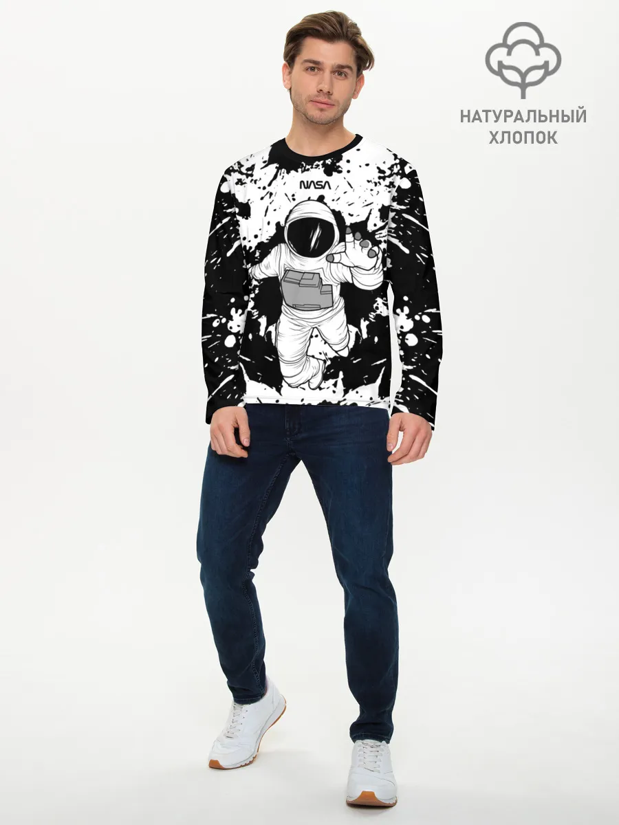 Мужской лонгслив базовый / NASA