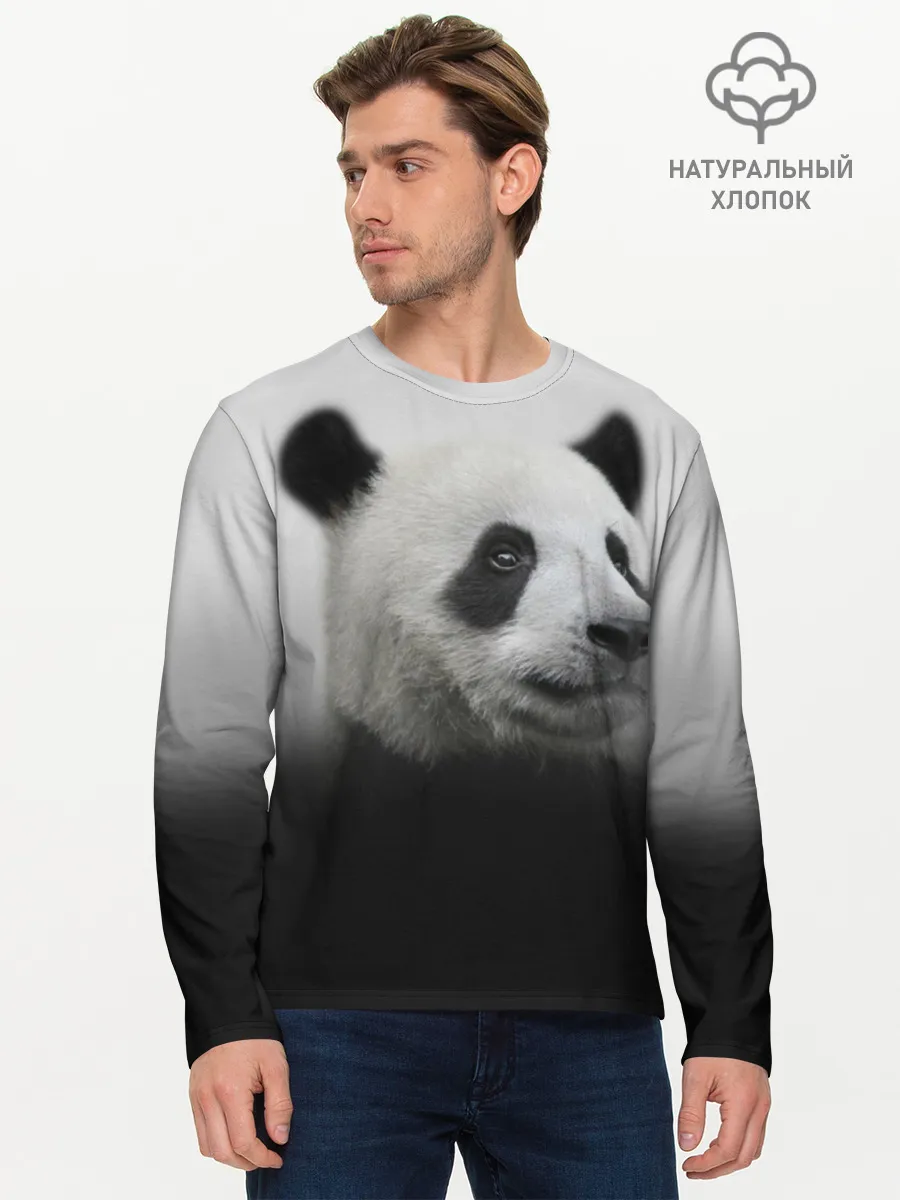 Мужской лонгслив базовый / Панда