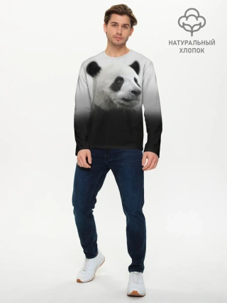 Мужской лонгслив базовый / Панда