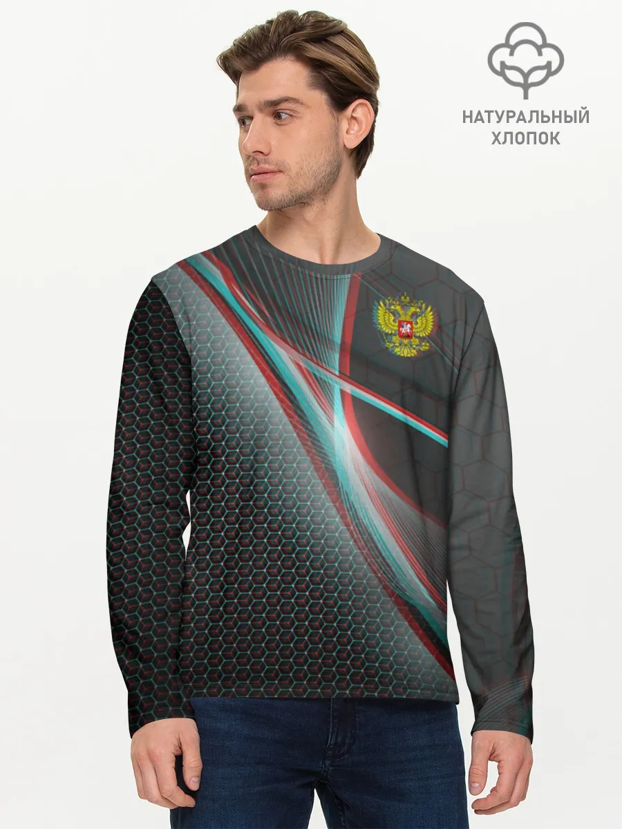 Мужской лонгслив базовый / RUSSIA.