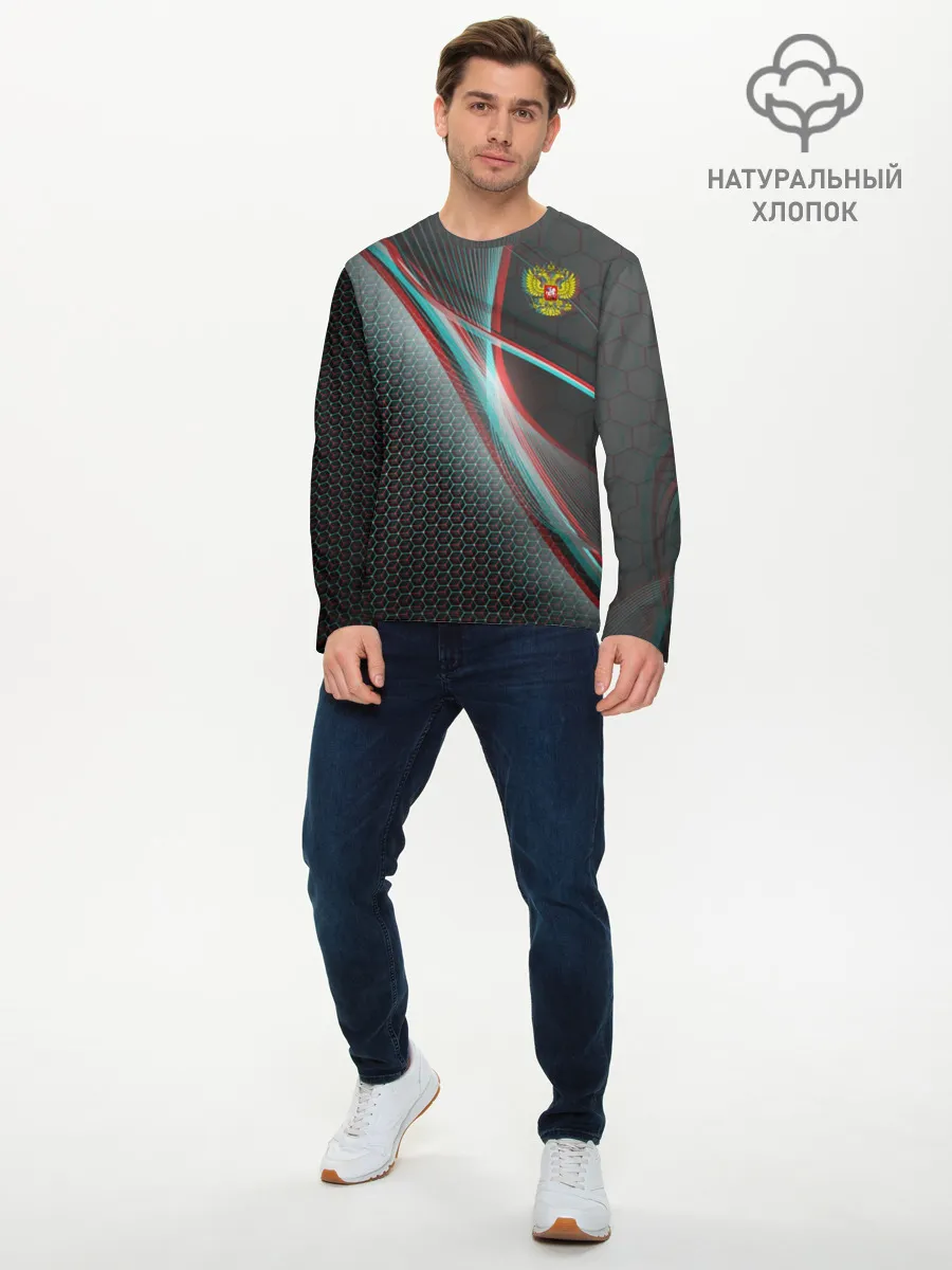 Мужской лонгслив базовый / RUSSIA.