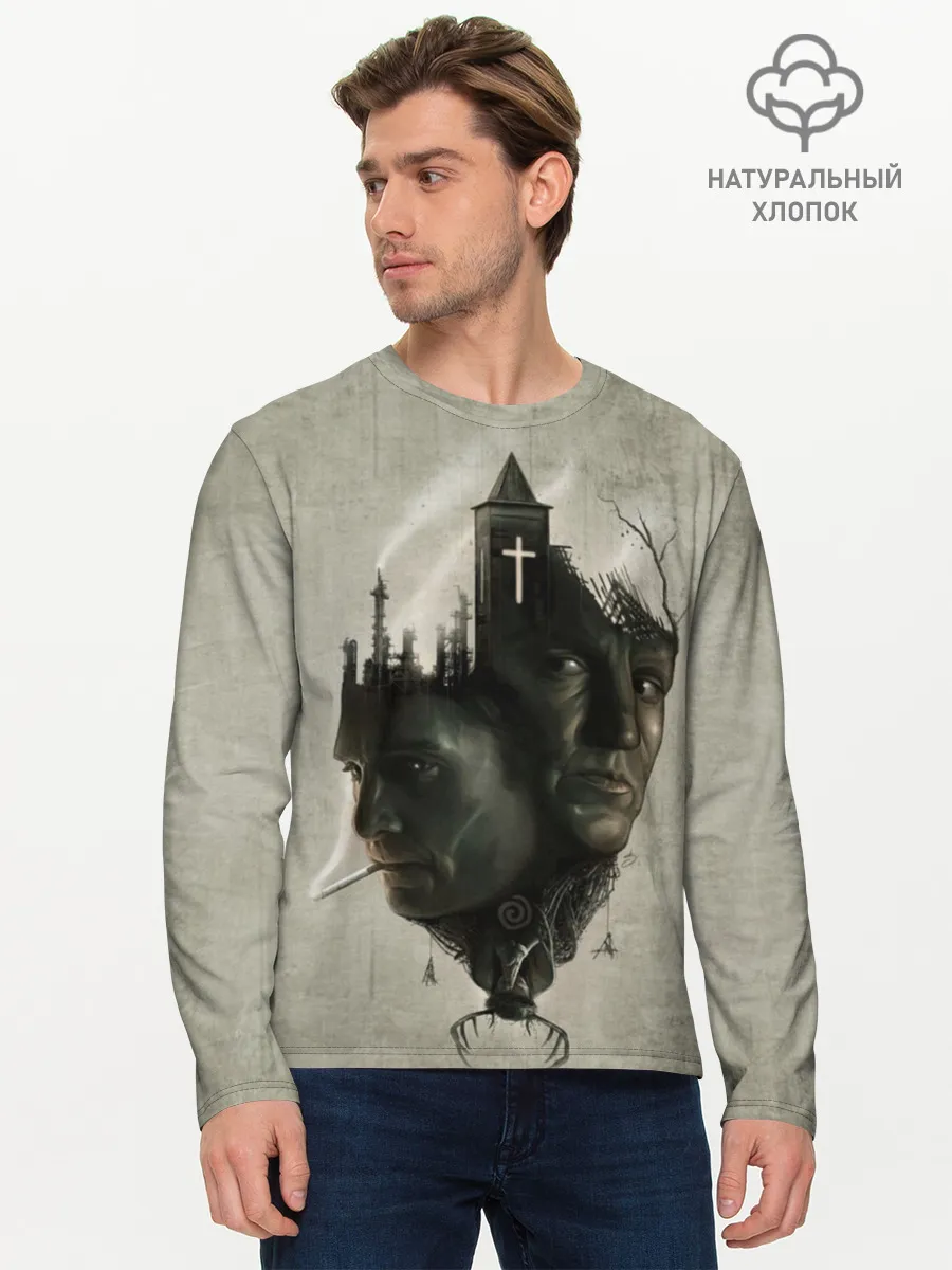 Мужской лонгслив базовый / True Detective