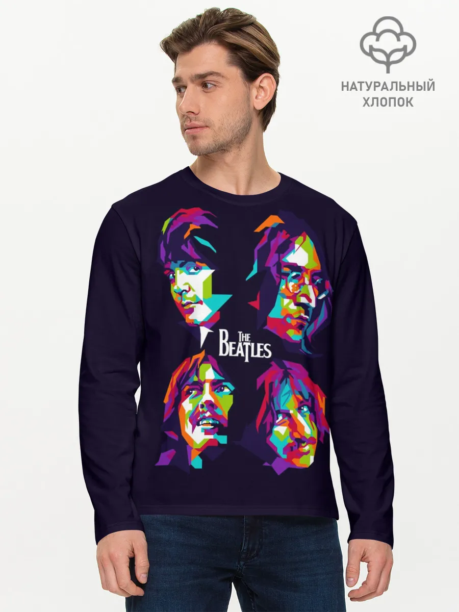 Мужской лонгслив базовый / The Beatles