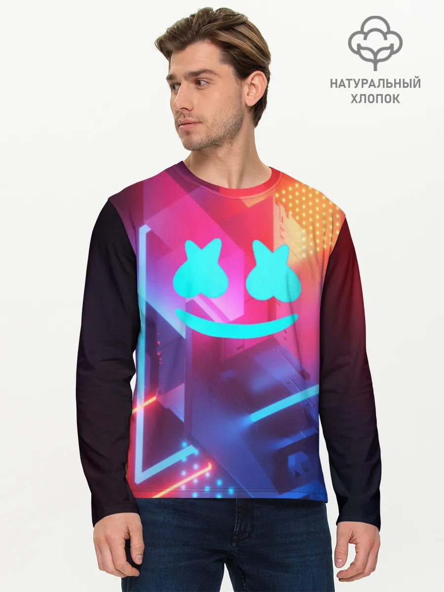 Мужской лонгслив базовый / Marshmello