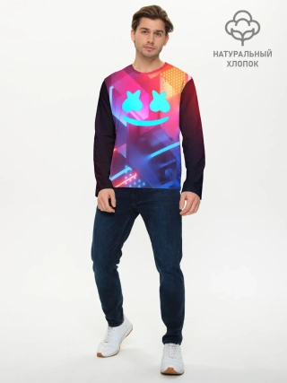 Мужской лонгслив базовый / Marshmello