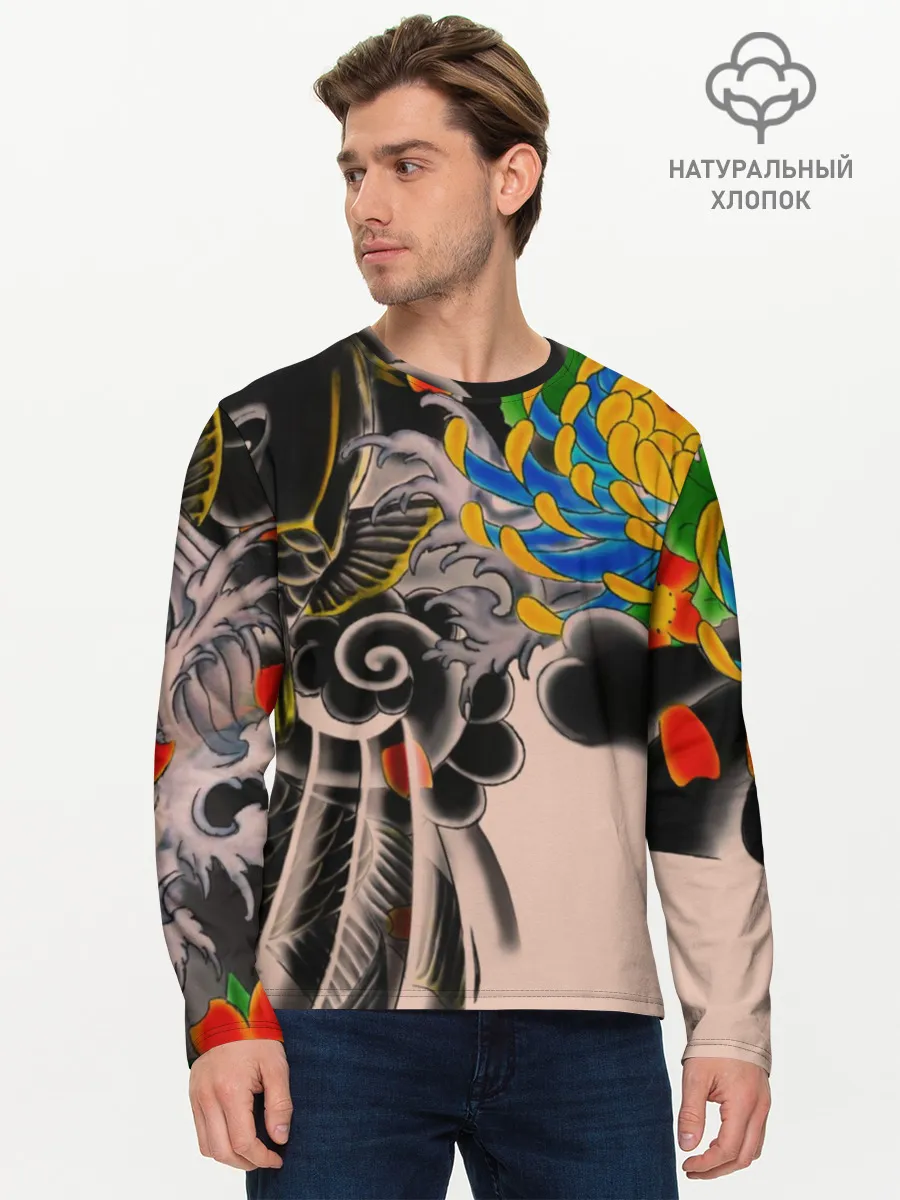 Мужской лонгслив базовый / Dsquared tattoo